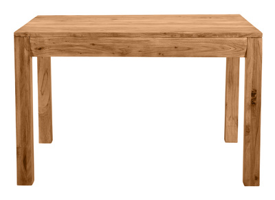 Ausziehbarer Esstisch aus massivem Akazienholz und schwarzem Metall L120-210 cm BALTO - Ausziehbarer Esstisch aus massivem Akazienholz und schwarzem Metall L120-210 cm BALTO