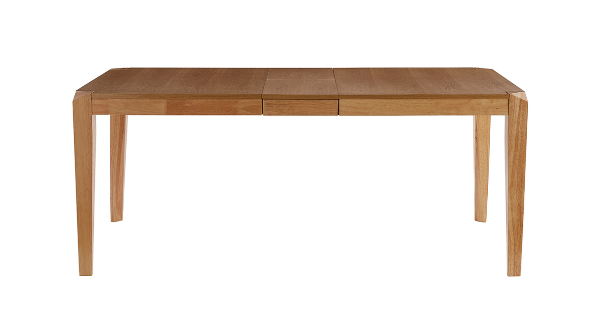 Ausziehbarer Esstisch mit Eschen- und Hevea-Massivholzfurnier L150-180 cm BOLLY