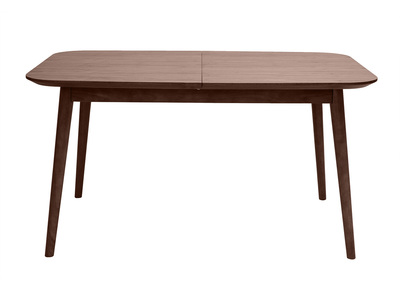 Ausziehbarer Esstisch mit integrierten Verlängerungen rechteckig in dunklem Nussholz L140-170 cm ANK