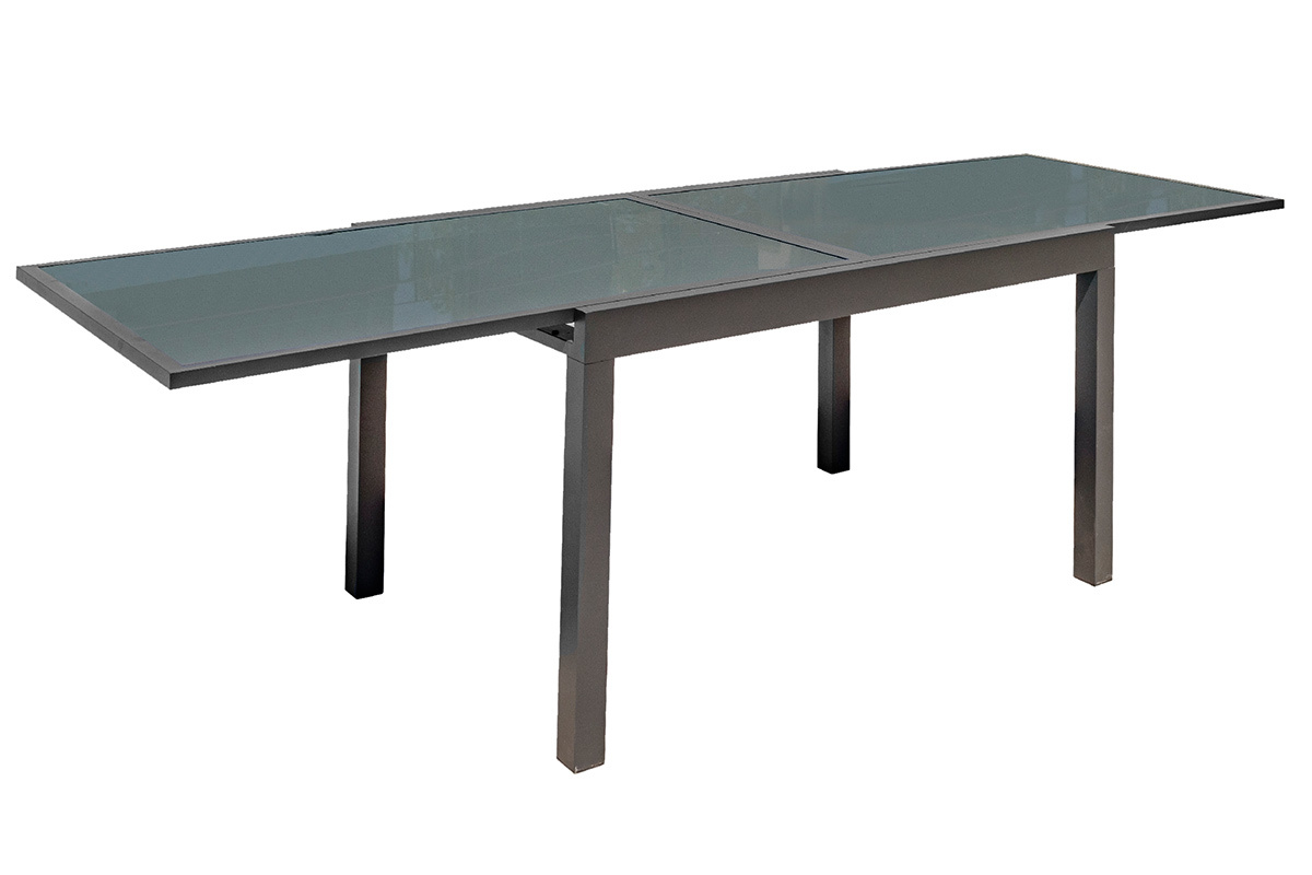 Ausziehbarer Gartentisch anthrazitgrau L135-270 cm PORTOFINO