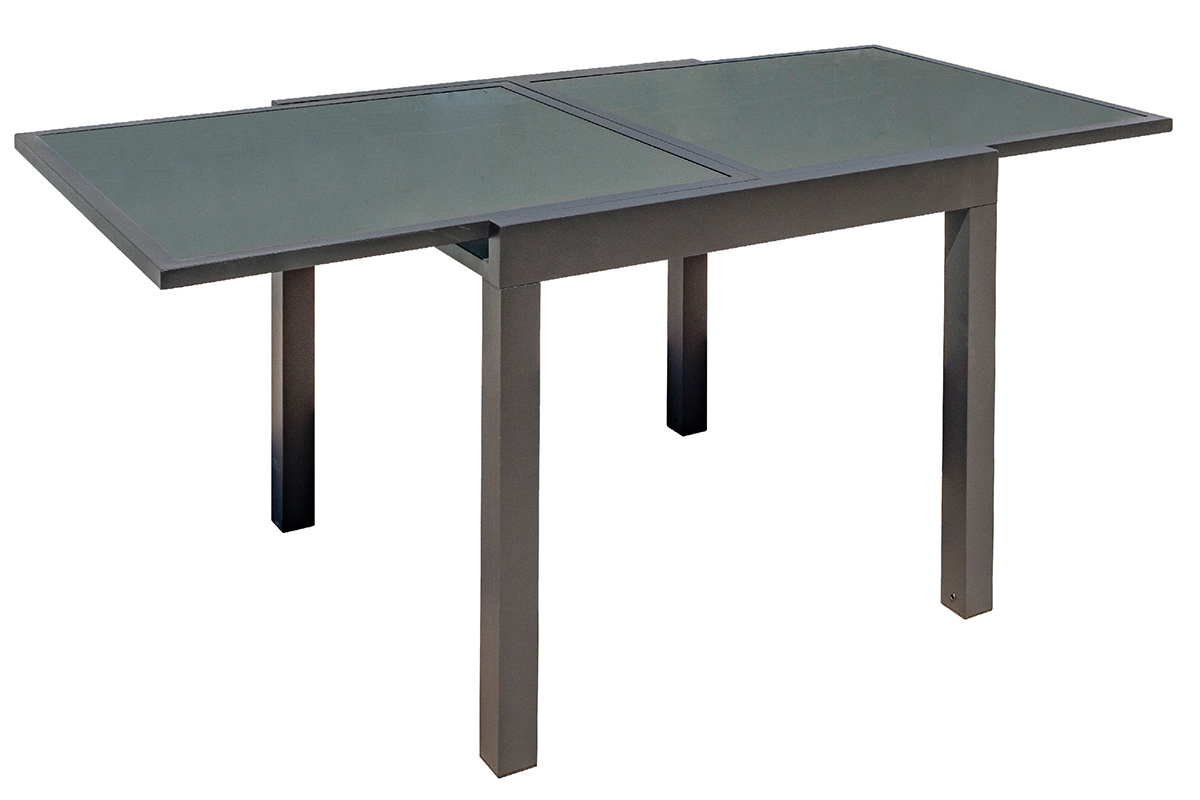 Ausziehbarer Gartentisch anthrazitgrau L90-180 cm PORTOFINO