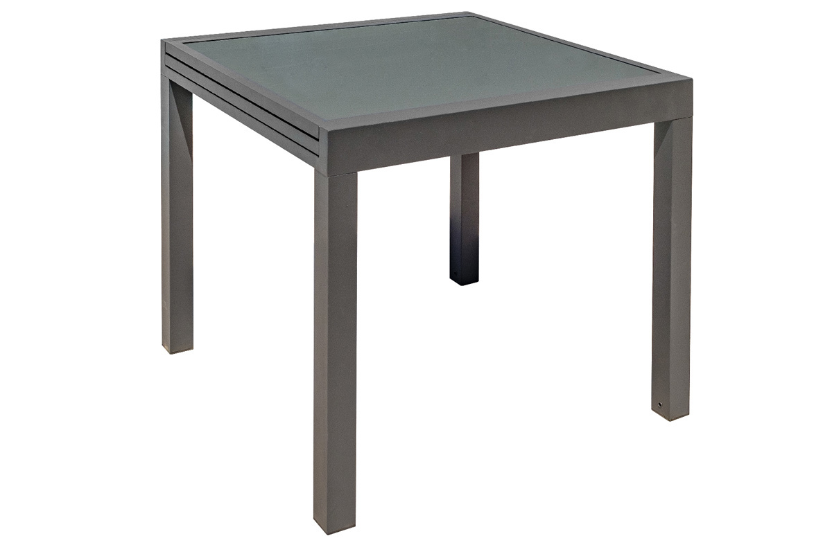 Ausziehbarer Gartentisch anthrazitgrau L90-180 cm PORTOFINO