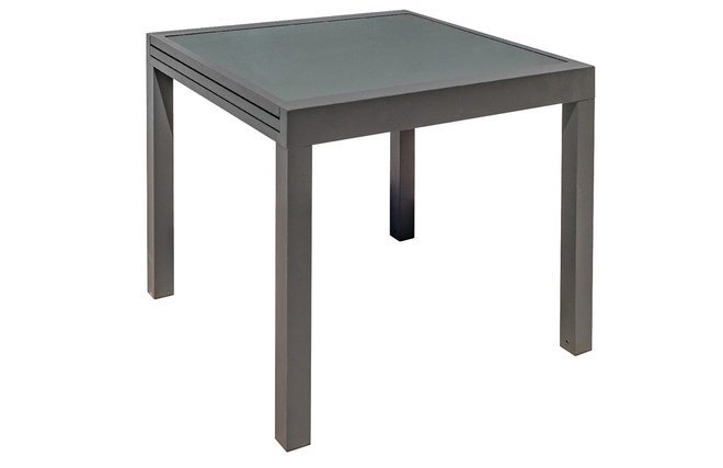 Ausziehbarer Gartentisch Anthrazitgrau L90 180 Cm Portofino Miliboo