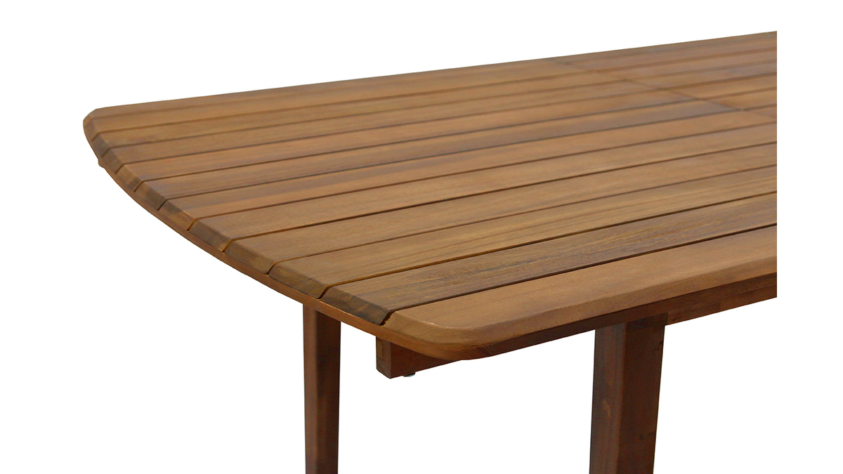 Ausziehbarer Gartentisch aus Akazienholz fr 4-8 Personen CANOPEE