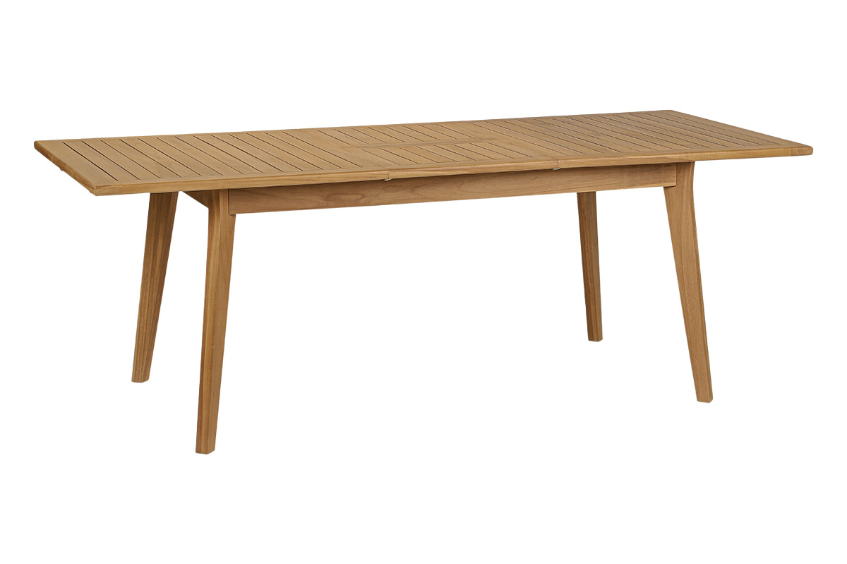 Ausziehbarer Gartentisch aus massivem Teakholz L160-210 cm LOMBOK