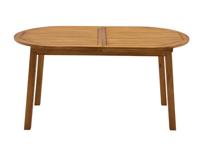 Ausziehbarer Gartentisch mit integrierter Verlängerung aus Massivholz B160-210 cm MAYEL