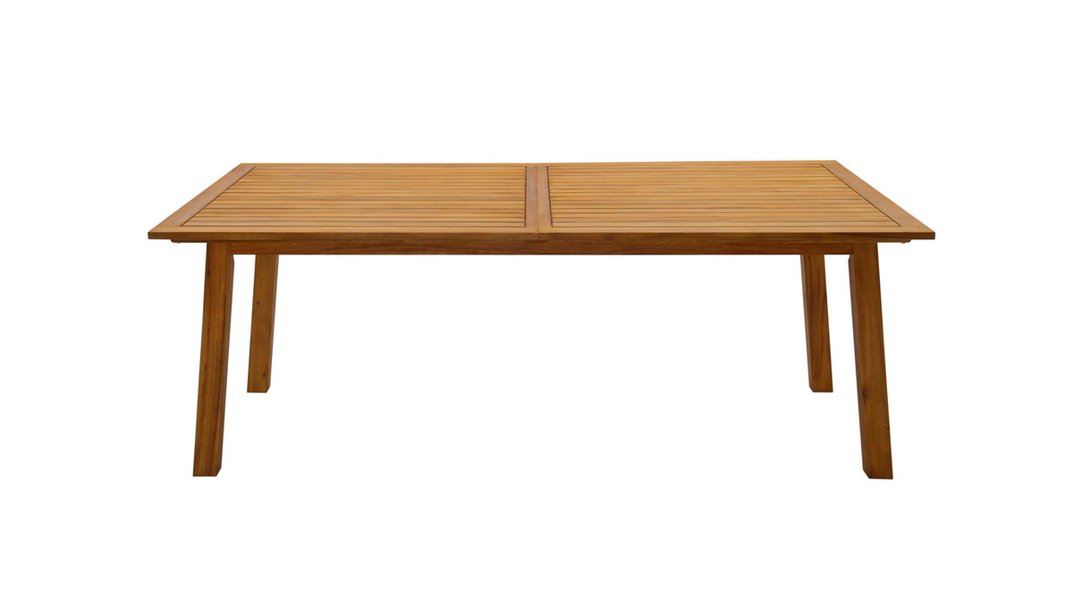 Ausziehbarer Gartentisch mit integrierter Verlngerung aus Massivholz B210-300 cm MAYEL
