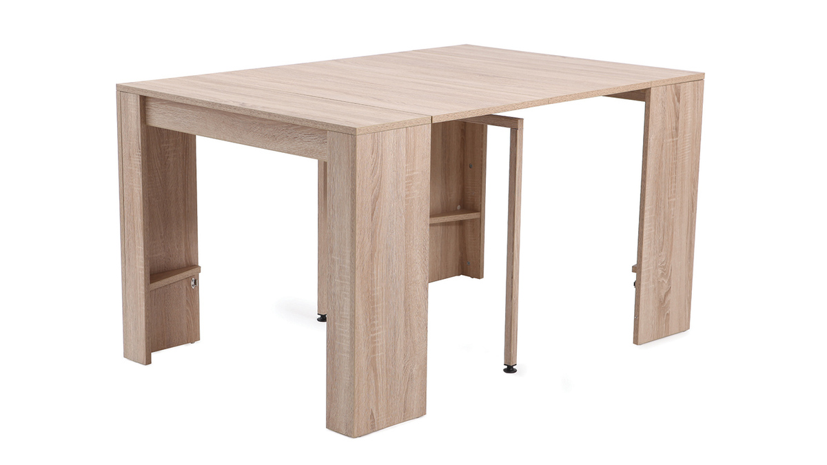Ausziehbarer Konsolen-Tisch Eichenholz CALEB