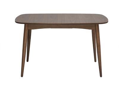 Ausziehbarer rechteckiger Esstisch aus dunklem Nussbaumholz L130-160 cm HELMA