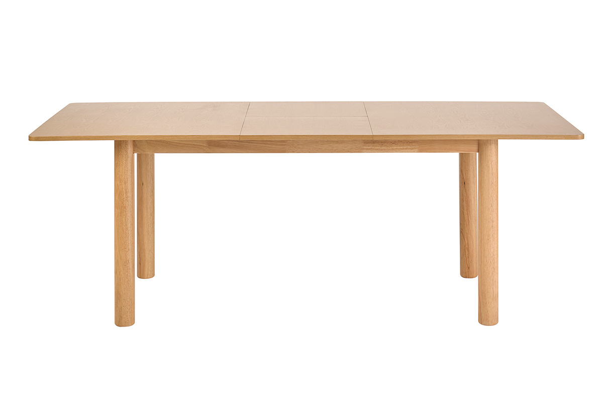 Ausziehbarer rechteckiger Esstisch helles Eschenholz L160-210 cm CLAUDIE