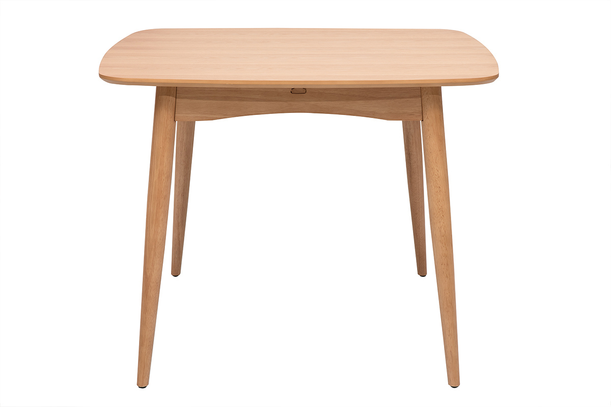 Ausziehbarer Tisch mit integrierten Verl�ngerungen, quadratisch, aus hellem Eichenholz, L100-140 cm HELMA