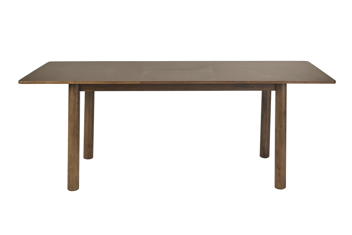 Ausziehbarer Tisch mit integrierten Verl�ngerungen, rechteckig, dunkles Walnussholz, L160-210 cm CLAUDIE