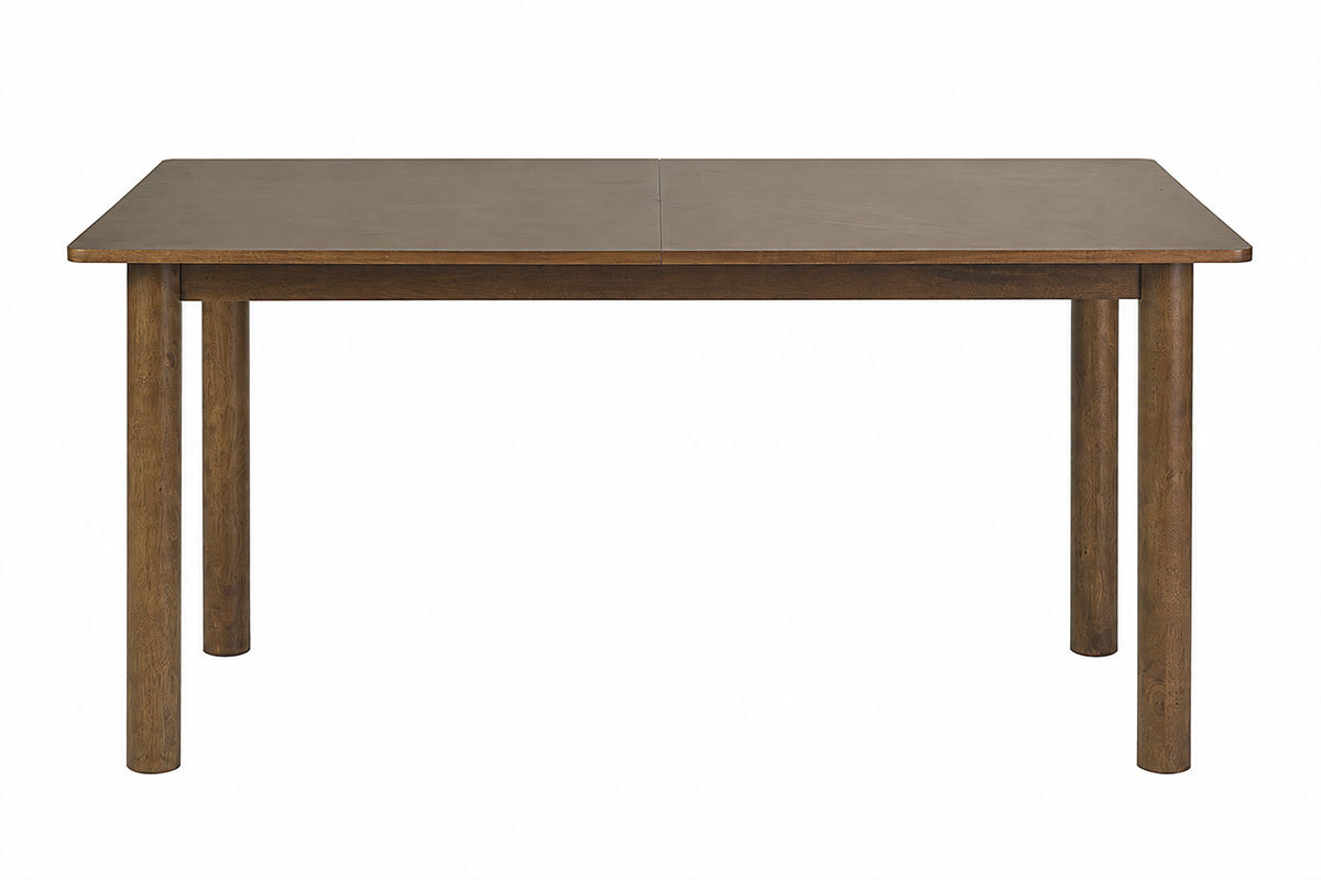 Ausziehbarer Tisch mit integrierten Verl�ngerungen, rechteckig, dunkles Walnussholz, L160-210 cm CLAUDIE