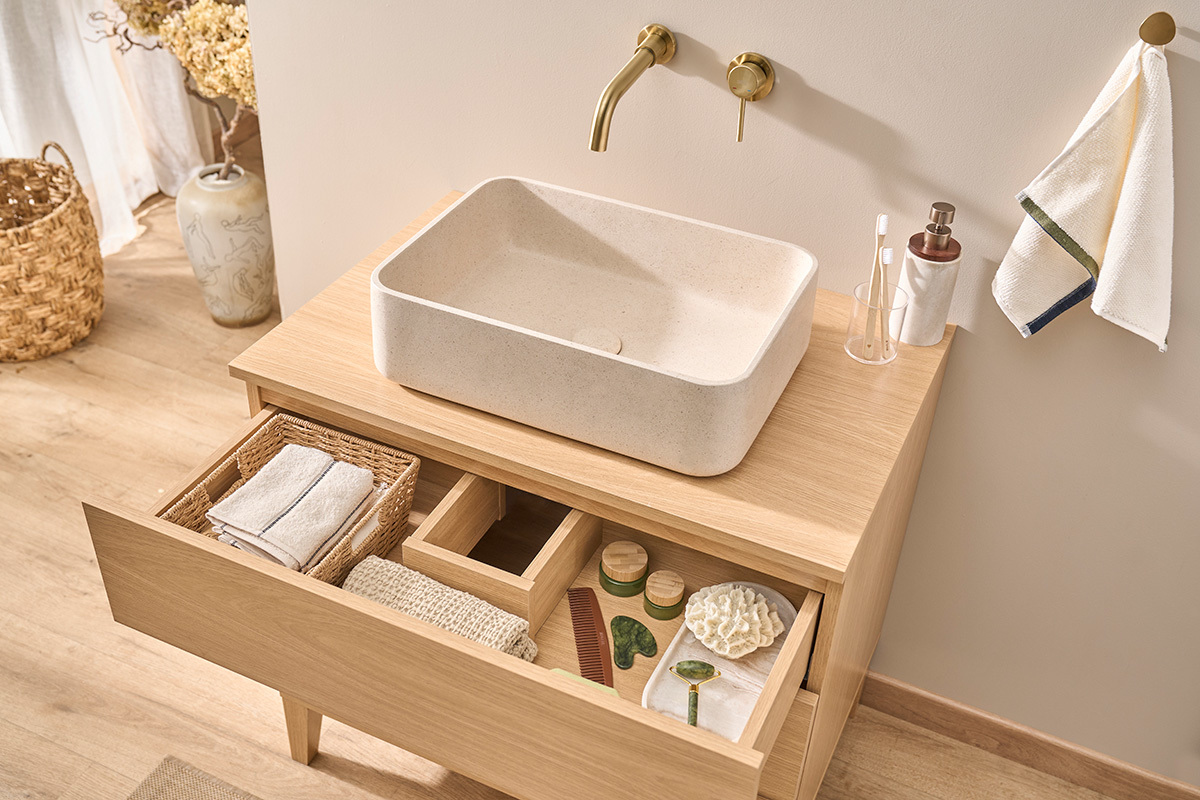 Badezimmerm�bel in Eichenholzoptik B80 cm FREDDY