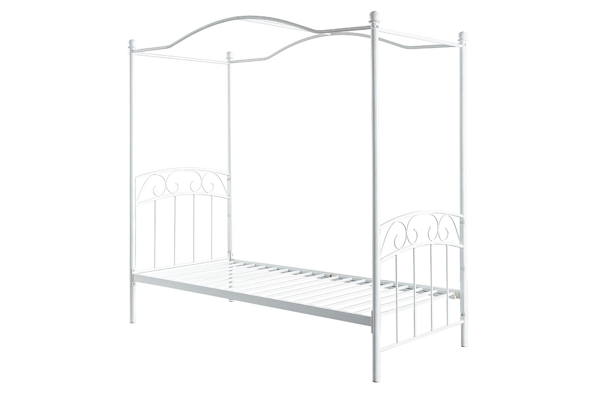 Baldachinbett fr Mdchen romantisch BECCA Wei