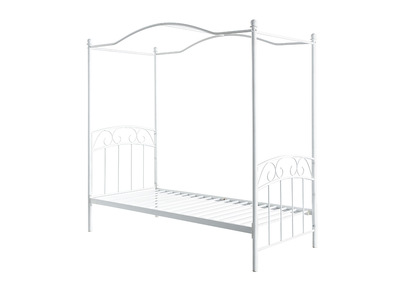 Baldachinbett für Mädchen romantisch BECCA Weiß - Baldachinbett für Mädchen romantisch BECCA Weiß
