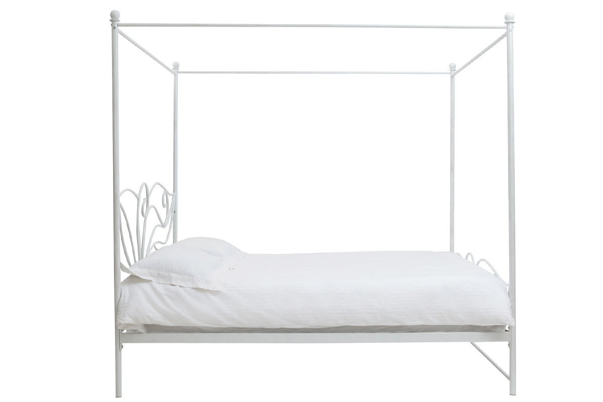 Baldachinbett im Barockstil fr 2 Personen VENEZIA Wei