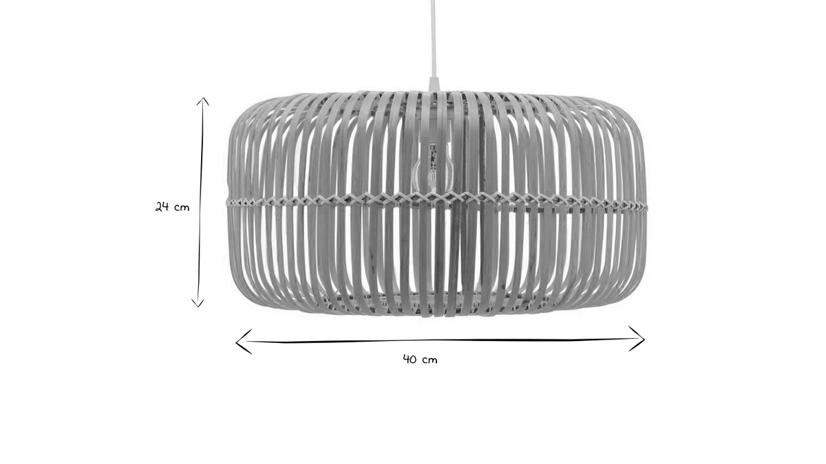 Bambus-Pendelleuchte Durchmesser 40 cm HANOI