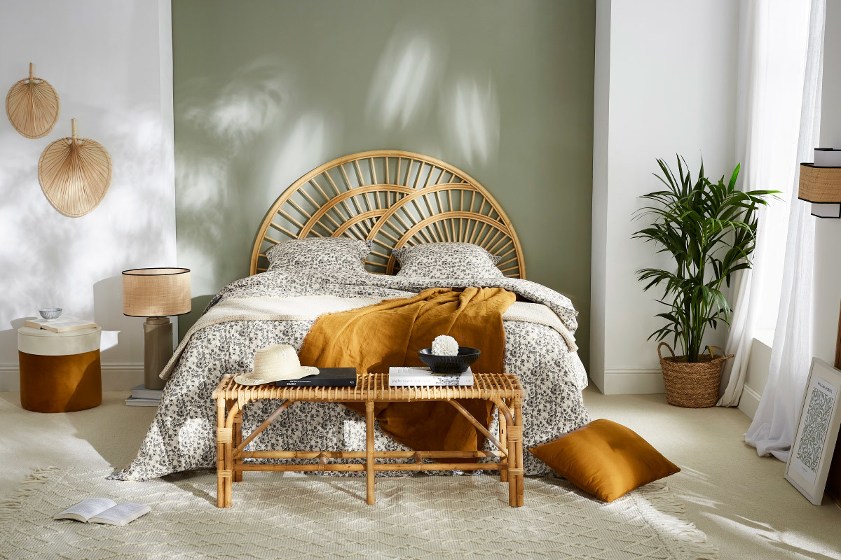 Bank aus Rattan B120 cm SUNNY