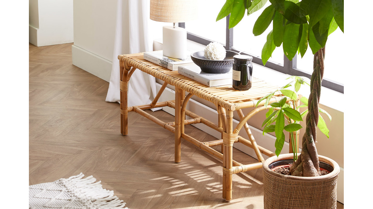 Bank aus Rattan B120 cm SUNNY