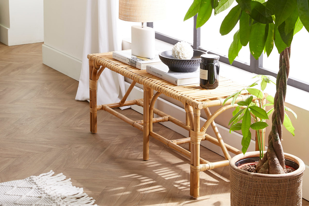 Bank aus Rattan B120 cm SUNNY
