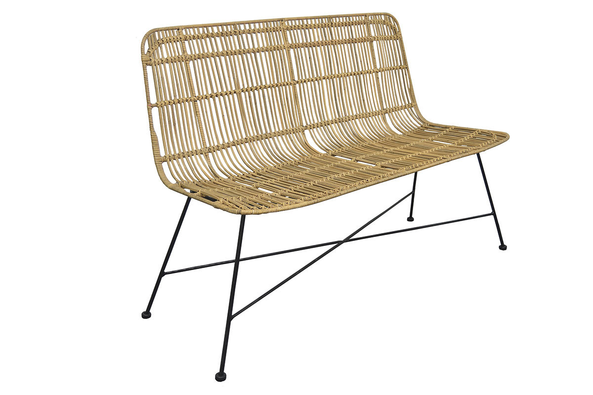 Bank aus Rattan naturfarben MALACCA
