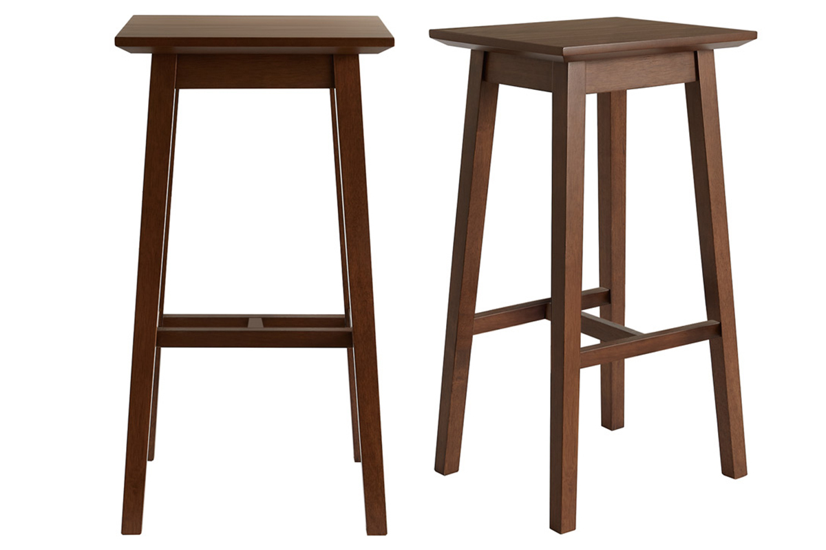 Barhocker 75 cm Walnussfarben (2er-Set) RUSSELL