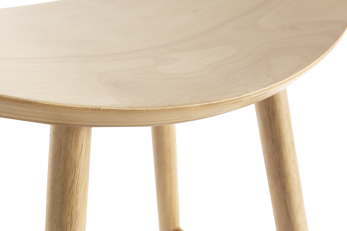 Barhocker aus hellem Holz H65 cm (2er Set) DEMORY