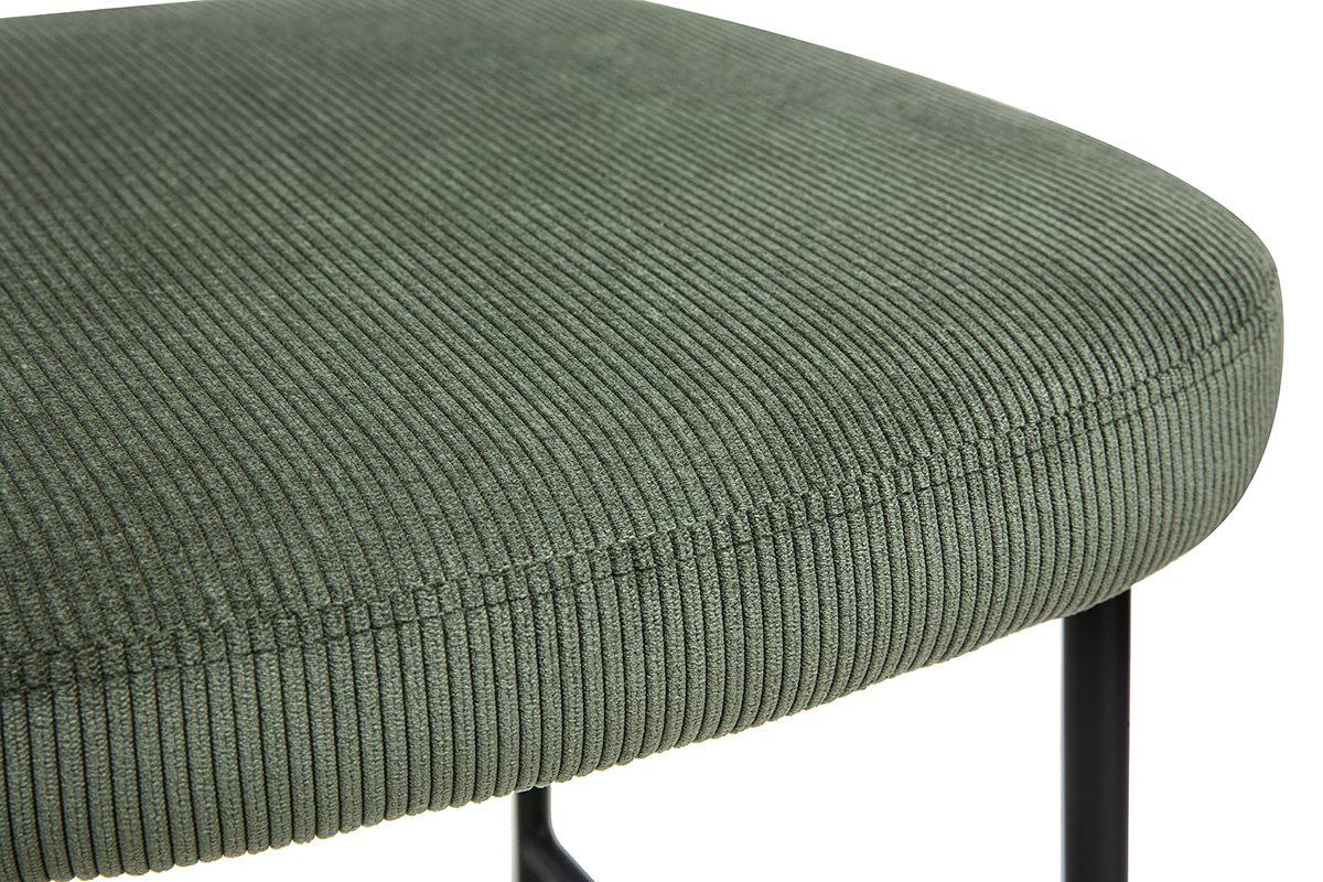 Barhocker aus kordiertem Samt in Khakigrn H65 cm (2er-Set) BREKA