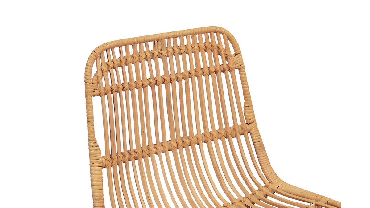 Barhocker aus Rattan naturfarben 2-er Set MALACCA