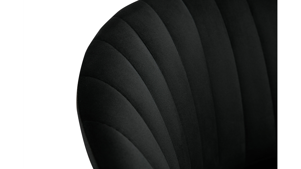 Barhocker aus schwarzem Samt 65 cm DALLY