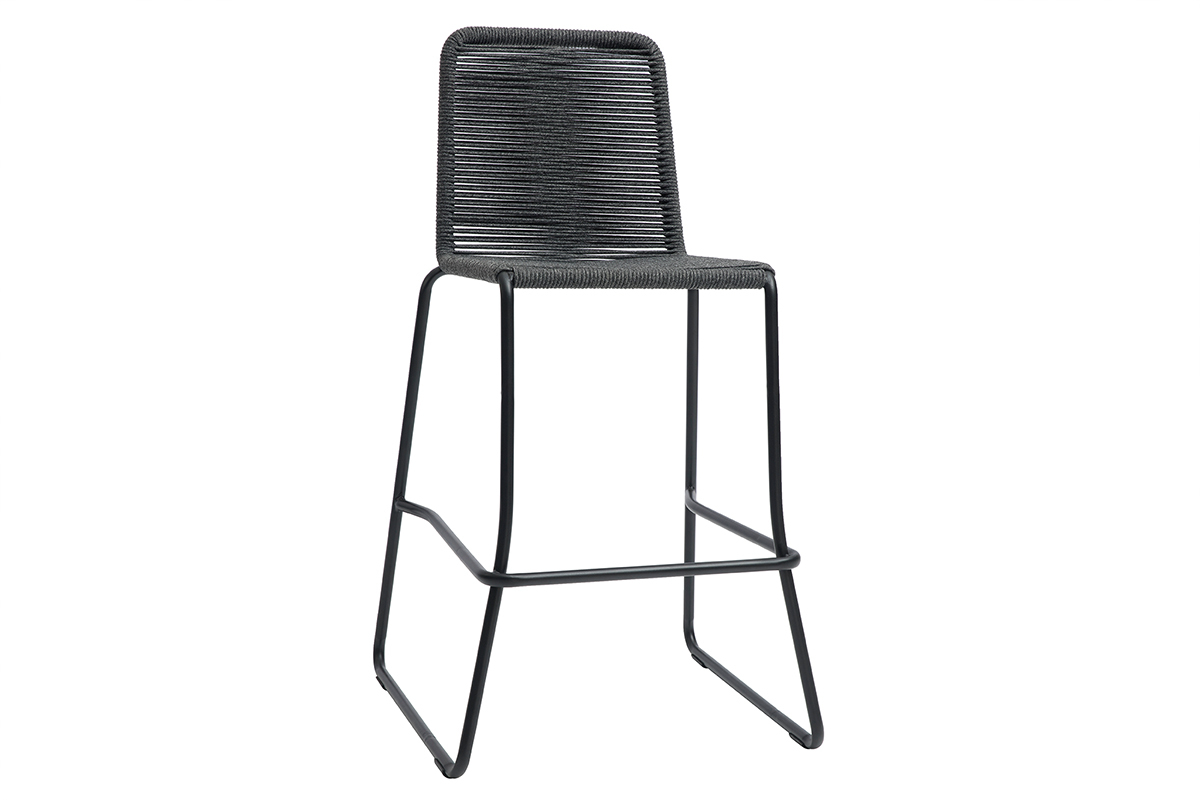 Barhocker fr den Auenbereich graues Tau 72 cm (2er-Satz) YORGO