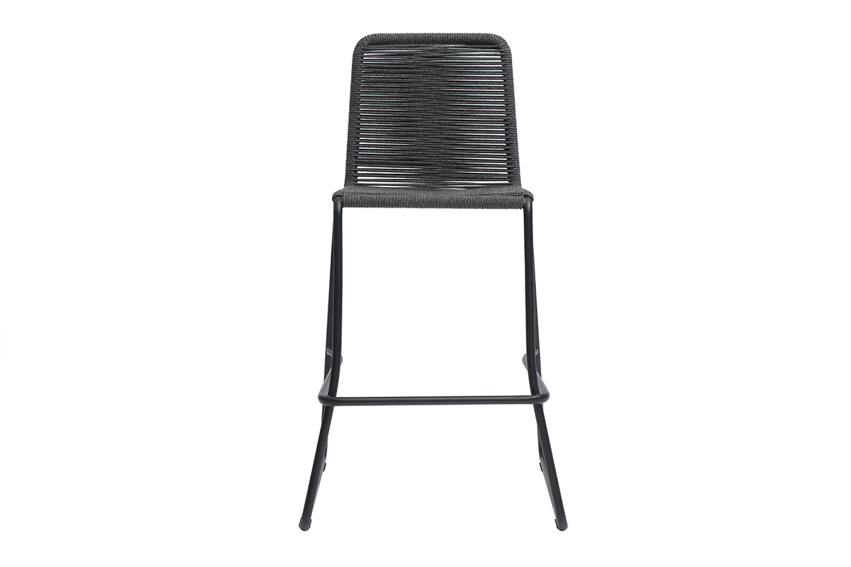 Barhocker fr den Auenbereich graues Tau 72 cm (2er-Satz) YORGO