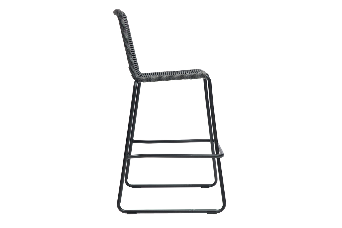 Barhocker fr den Auenbereich graues Tau 72 cm (2er-Satz) YORGO