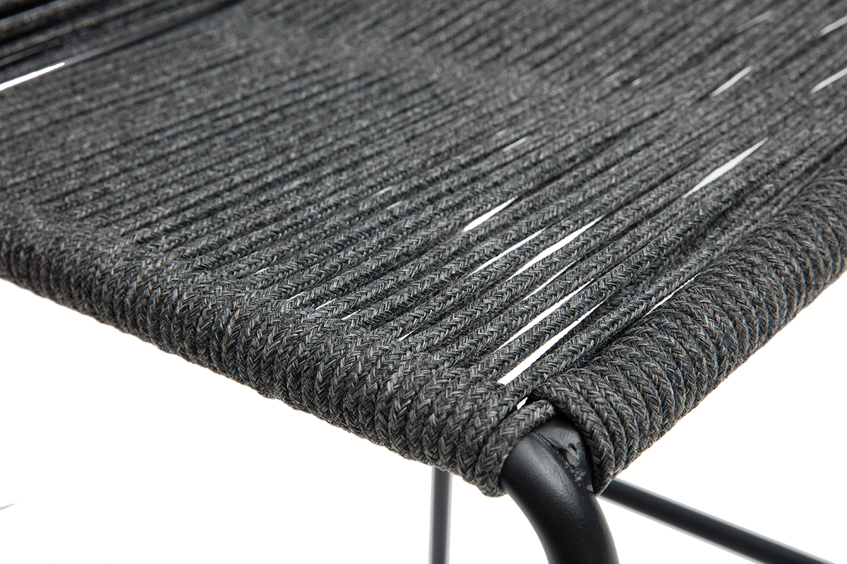 Barhocker fr den Auenbereich graues Tau 72 cm (2er-Satz) YORGO