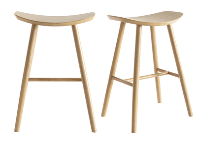 Barhocker helles Holz H65 cm (2er-Set) DEMORY