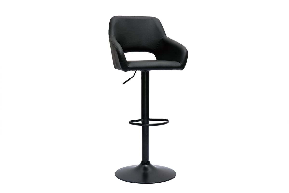 Barhocker hhenverstellbar schwarz (2er-Set) LAURETTE