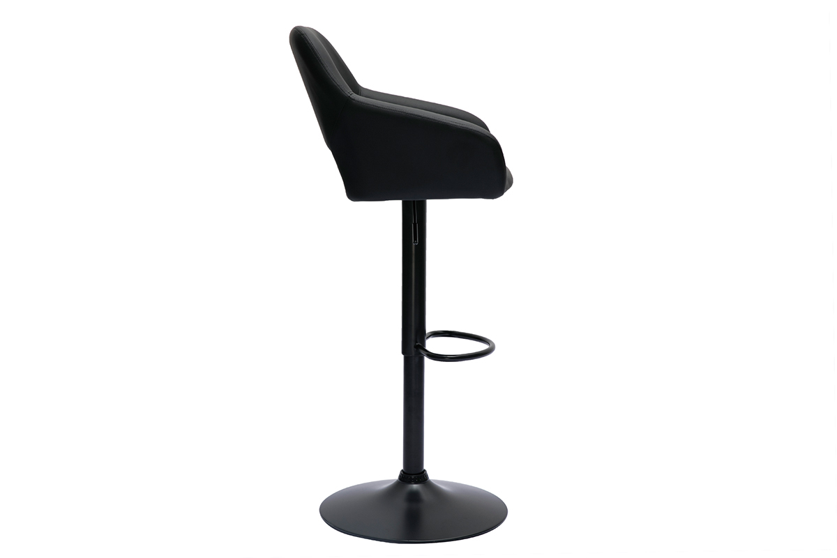 Barhocker hhenverstellbar schwarz (2er-Set) LAURETTE