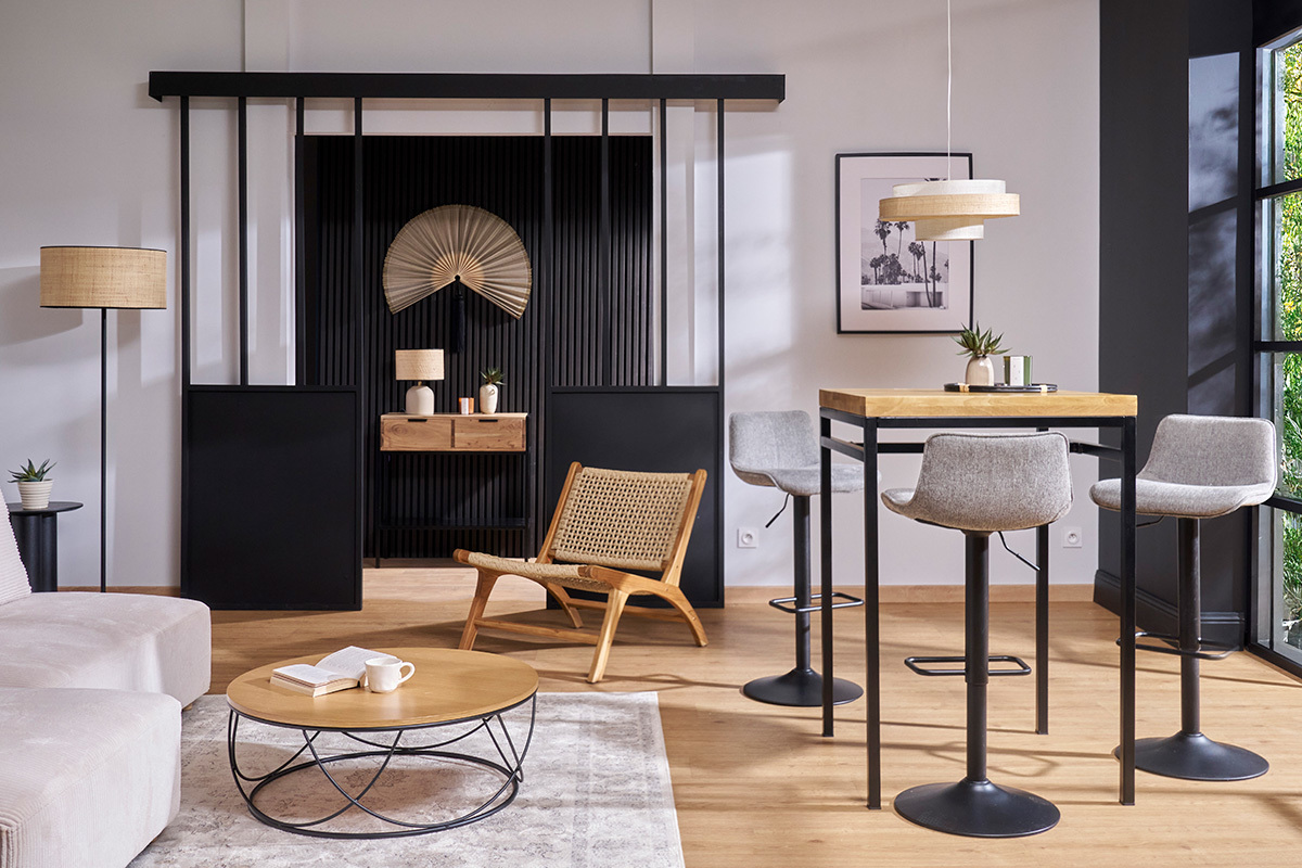 Barhocker hhenverstellbar und um 360 drehbar aus Stoff mit strukturiertem Samteffekt in Grau und Metall (2er-Set) BOOST