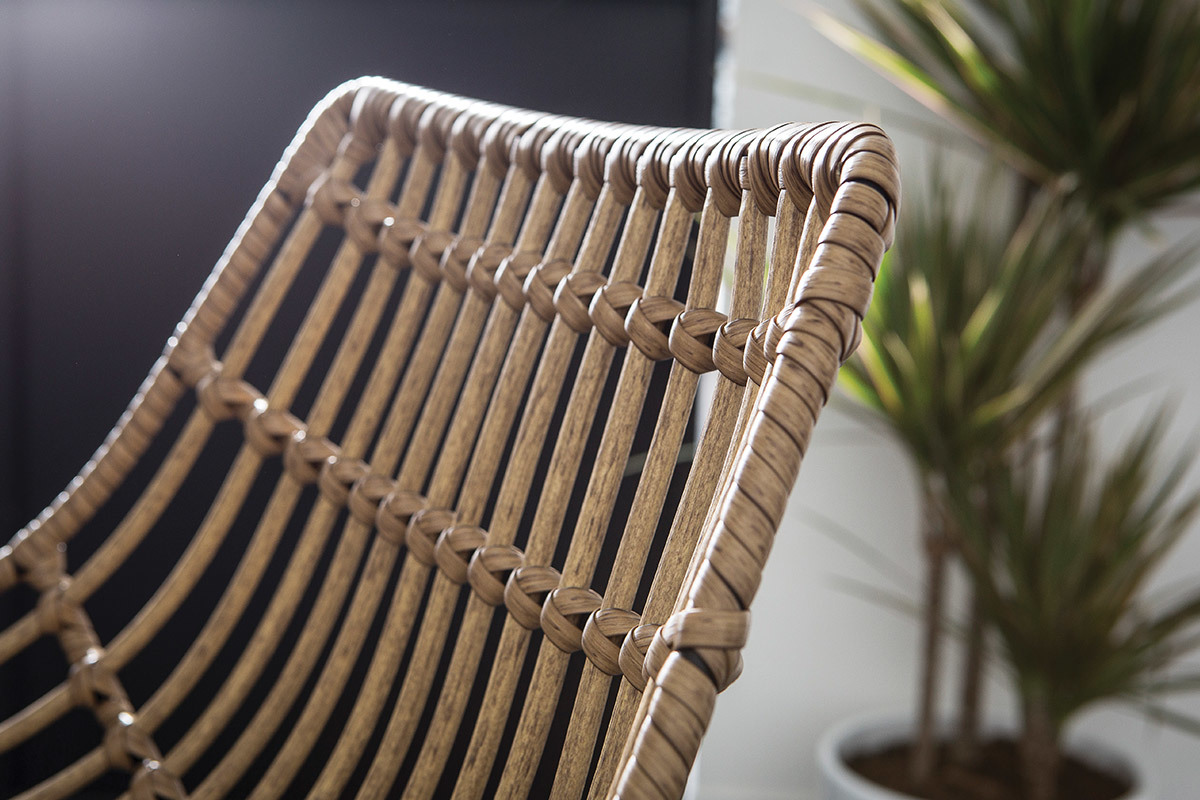 Barhocker MAJA aus Kunststoffgeflecht im Rattanstil