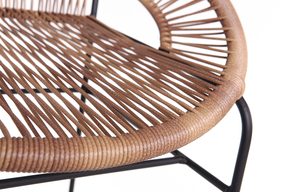 Barhocker MIA aus Kunststoffgeflecht im Rattanstil