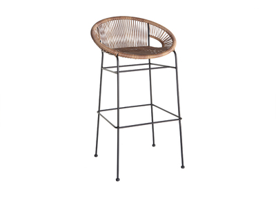Barhocker MIA aus Kunststoffgeflecht im Rattanstil - Barhocker MIA aus Kunststoffgeflecht im Rattanstil