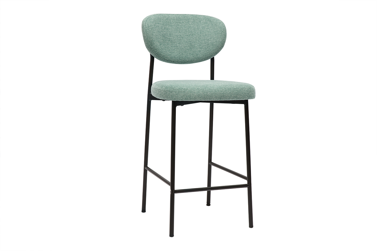 Barhocker mit fester Sitzflche aus strukturiertem Samtgewebe in Cladon H65 cm (2er-Set) BREKA