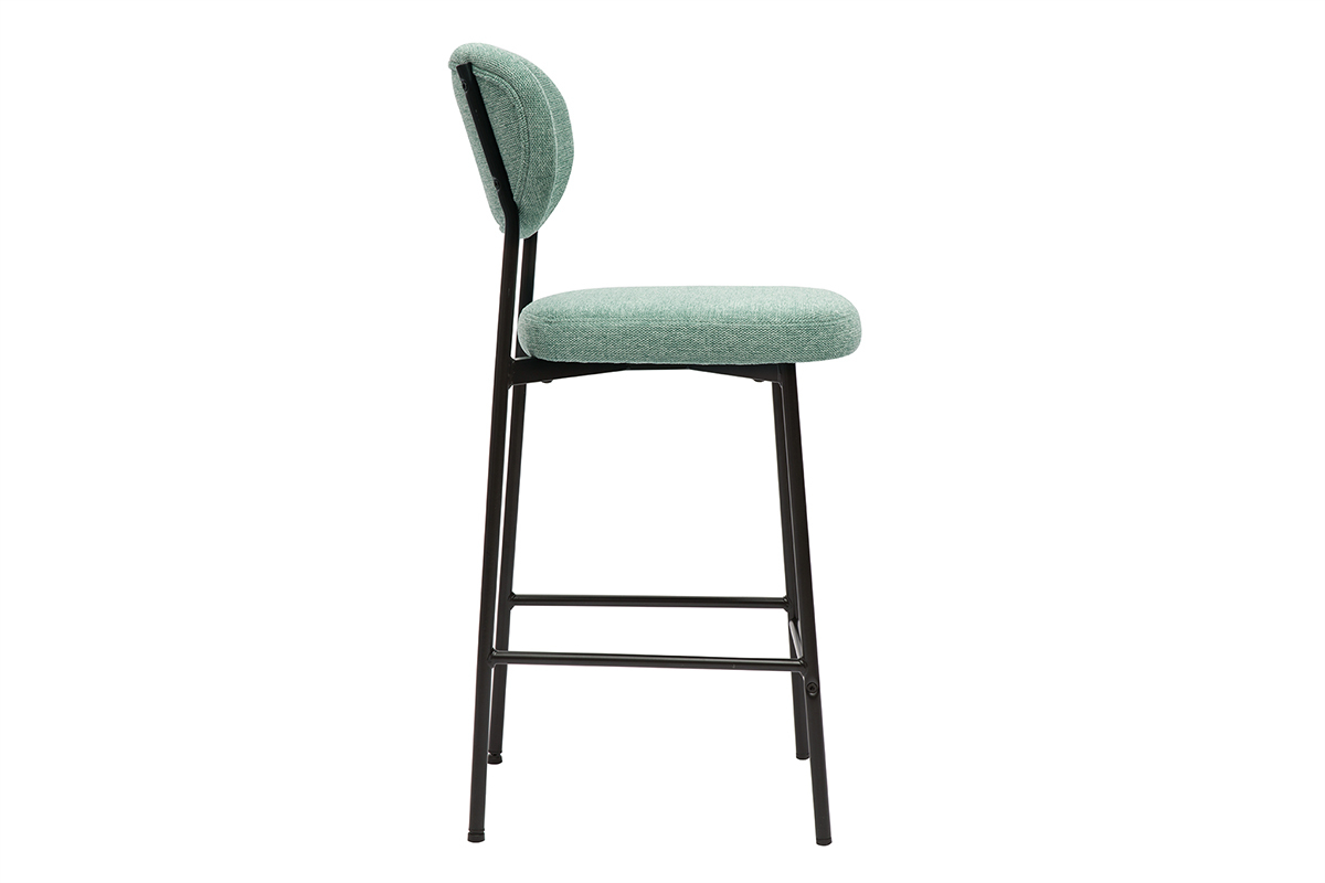 Barhocker mit fester Sitzflche aus strukturiertem Samtgewebe in Cladon H65 cm (2er-Set) BREKA