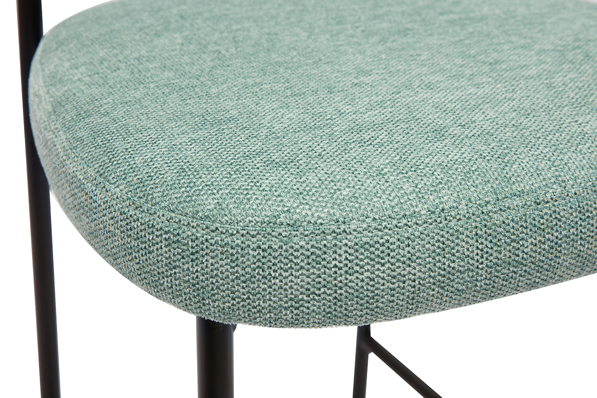 Barhocker mit fester Sitzflche aus strukturiertem Samtgewebe in Cladon H65 cm (2er-Set) BREKA