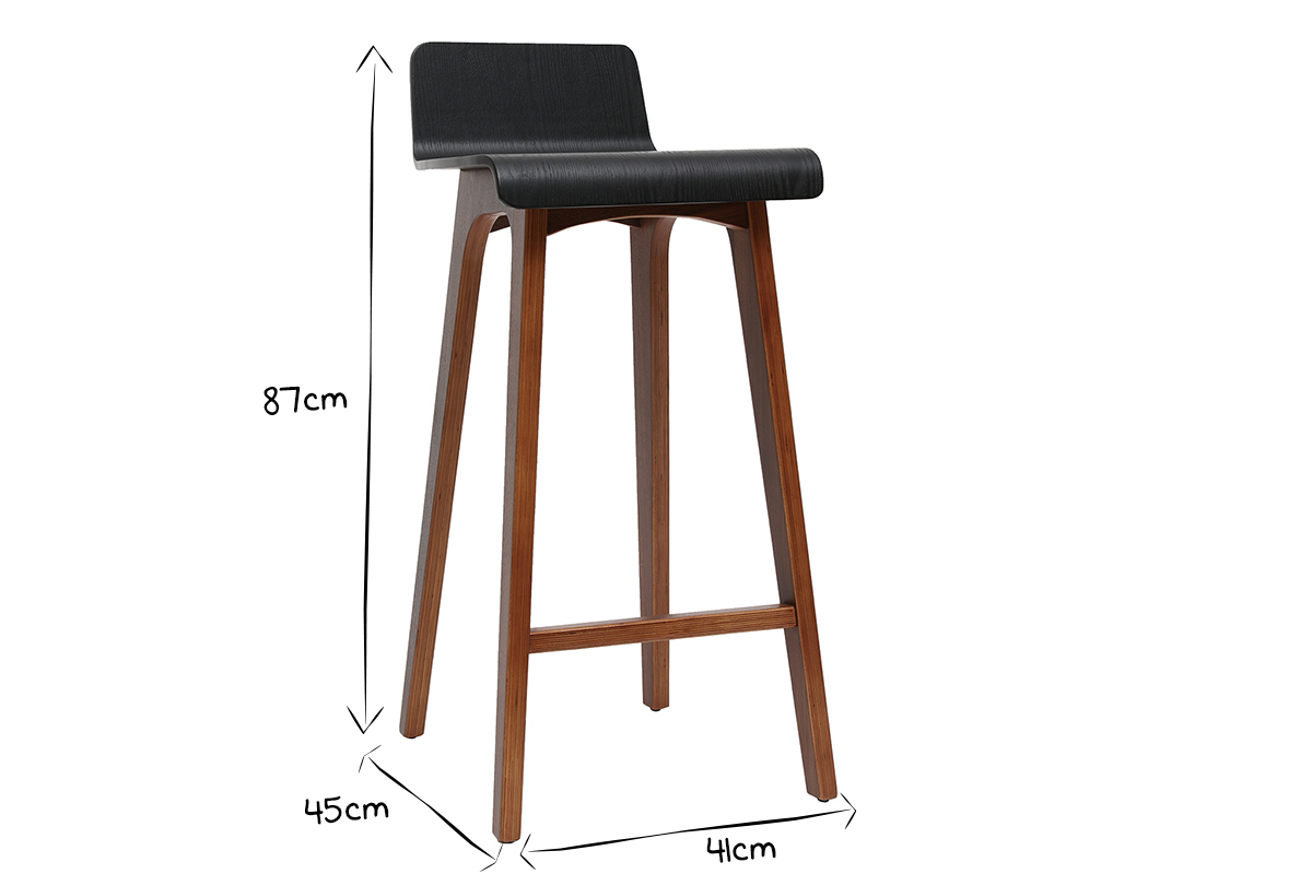 Barhocker Schwarz 75 cm BALTIK
