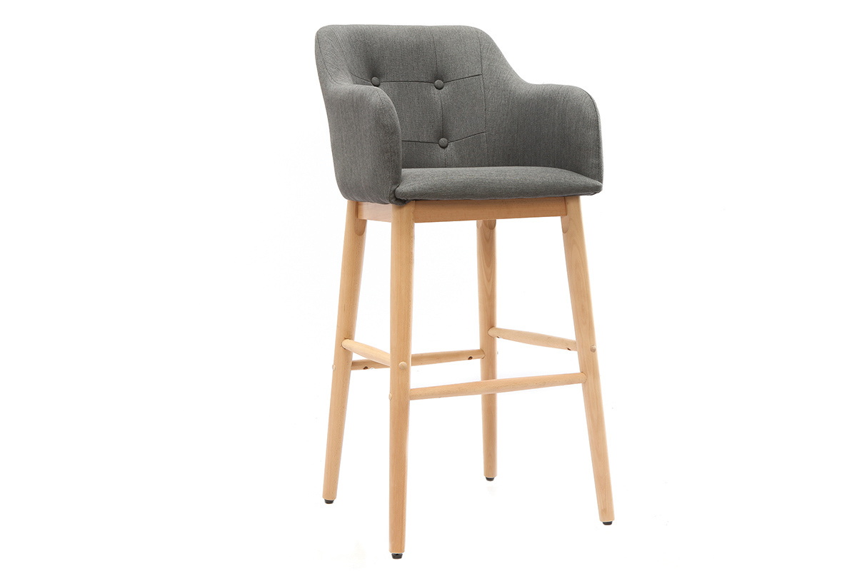 Barhocker skandinavisch 75 cm Dunkelgrau BALTIK