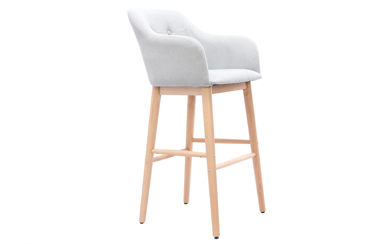 Barhocker skandinavisch 75 cm Hellgrau BALTIK