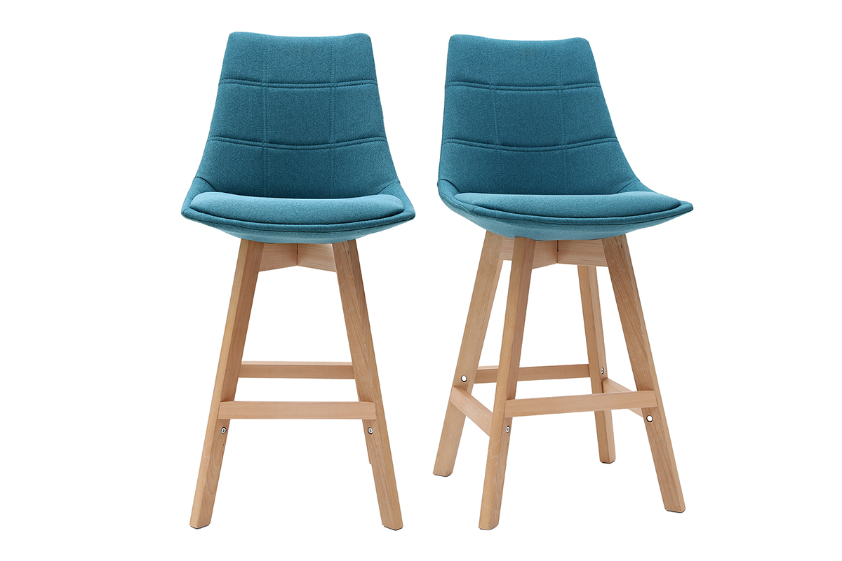 Barhocker skandinavisch Blaugrn 65 cm (2er-Set) MATILDE
