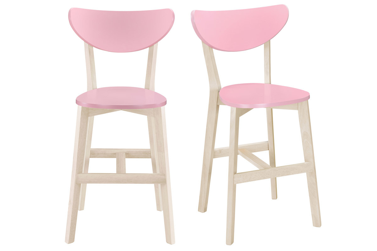 Barhocker Skandinavisch Rosa 65 cm (2 Stck.) LEENA